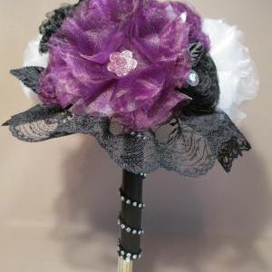 Oak - Bridal Bouquet - Handmade Organza Flowers -..