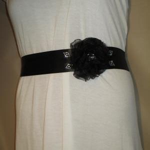 Bridal Sash - Wedding Sash - Black Ribbon - Dress..