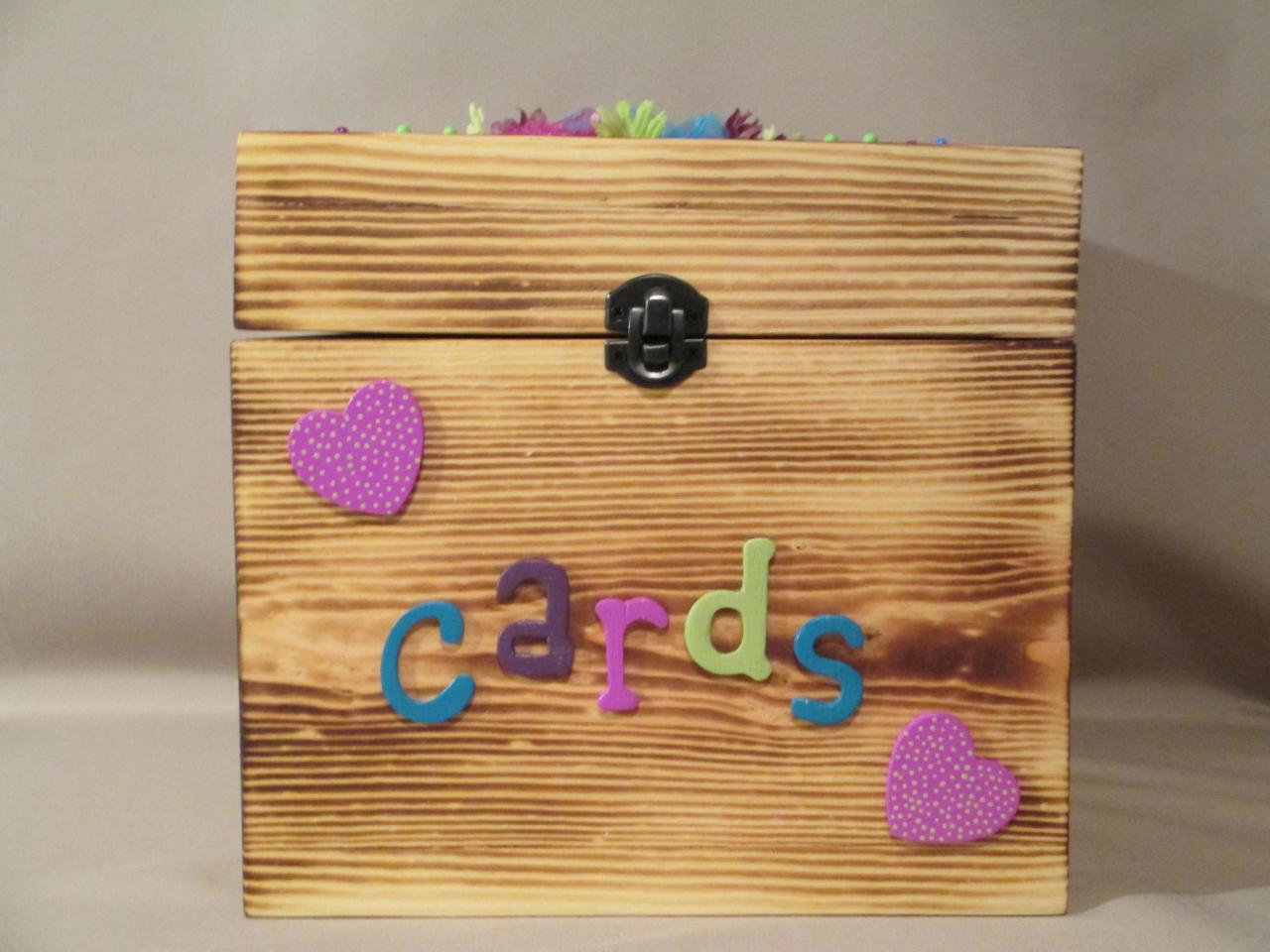 Oak - Card Box - Custom Built - Wedding Card Box - Forever Keepsake Box -handmade In Colorado
